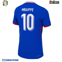 Camisa de Futebol França Kylian Mbappe #10 Equipamento Principal Europeu 2024 Manga Curta